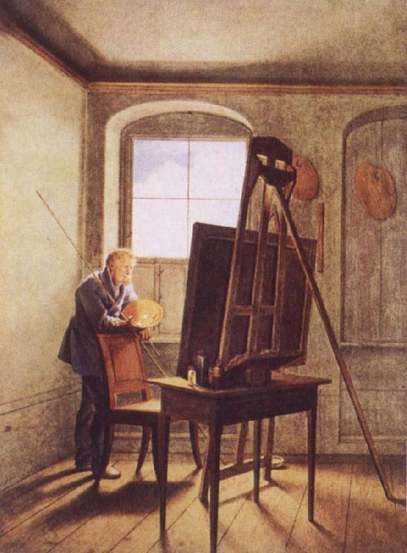 Georg Friedrich Kersting Caspar David Friedrich in his Studio Germany oil painting art
